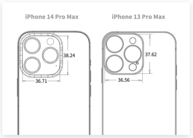 苹果CAD 设计图显示iPhone 14 Pro 将有更厚的机身、更凸的镜头