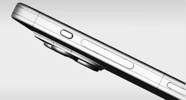 iPhone 15 Pro 又一份CAD 设计图外流，音量键从两颗变一颗
