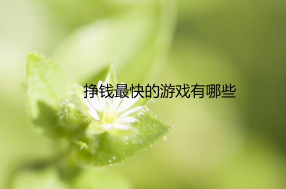 挣钱最快的游戏有哪些？在这几个平台有大量赚钱游戏