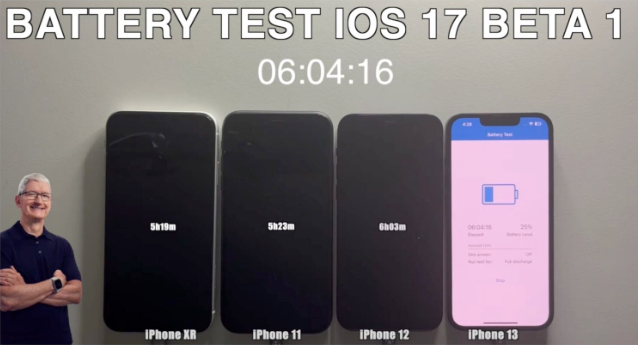 iOS 17 Beta 版续航力测试，想尝鲜的人不用担心电量狂喷了