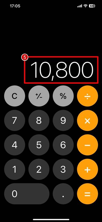 iPhone 计算机贴上算式、自动算出答案！ 删除1位数