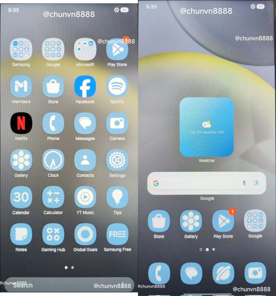 Samsung 新 One UI 7 曝光，App Drawer 有搜索栏，新加锁屏充电动画