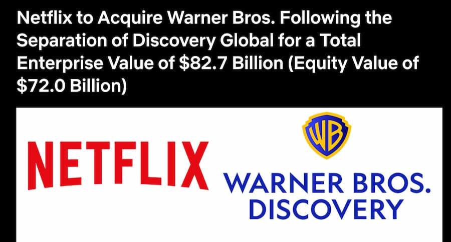 Netflix收购华纳兄弟HBO Max有什么目的？ 史上最大型影视帝国正式降临