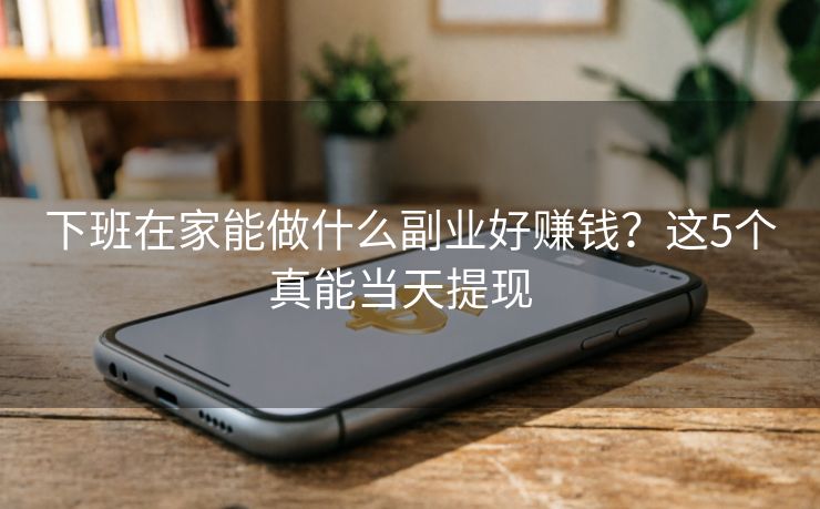 下班在家能做什么副业好赚钱？这5个真能当天提现  