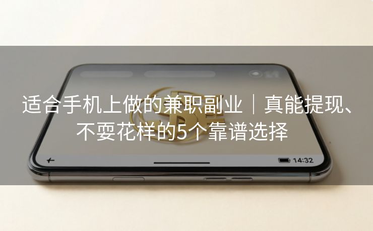 适合手机上做的兼职副业｜真能提现、不耍花样的5个靠谱选择  