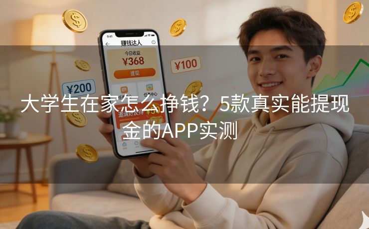大学生在家怎么挣钱？5款真实能提现金的APP实测  
