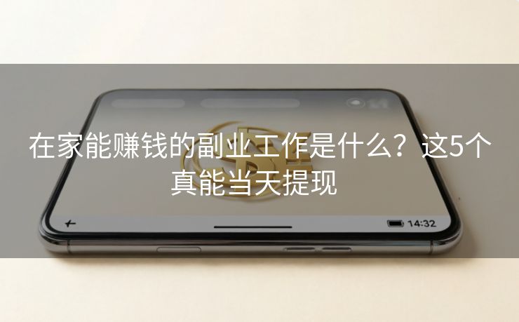 在家能赚钱的副业工作是什么？这5个真能当天提现  