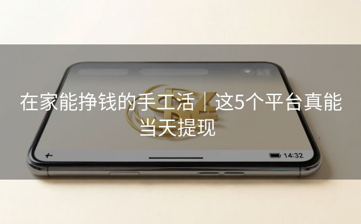 在家能挣钱的手工活｜这5个平台真能当天提现  